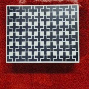 Plus Sign Resin Jewellery Box – Handcrafted Black & White Geometric Organizer by RB Artisan