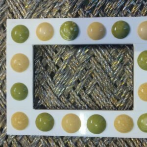 RB ARTISAN Multicolor Resin Inlay Round Accent Photo Frame 7x5 – Handmade Home Décor