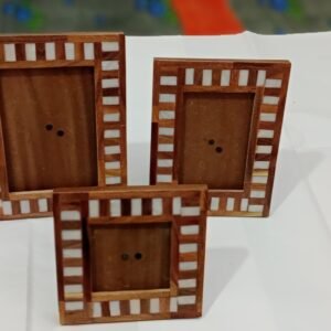 RB ARTISAN Wood & Resin Inlay Photo Frame Set (7" × 5", 6" × 4", 4" × 4")