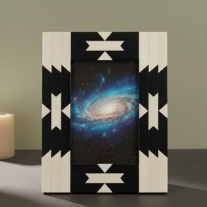 RB ARTISAN Black & White Geometric Resin Photo Frame