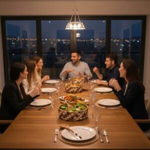 Handcrafted wooden and resin inlay salad serving bowl with geometric pattern by RB Artisan India