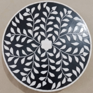 RB ARTISAN Floral Resin Art Wooden Footed Tray