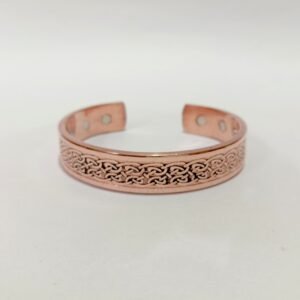 RB ARTISAN handcrafted copper magnetic bracelet celtic knot pattern cuff bangle made in India