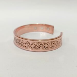 RB ARTISAN handcrafted copper magnetic bracelet celtic knot pattern cuff bangle made in India