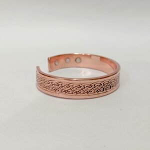 RB ARTISAN handcrafted copper magnetic bracelet celtic knot pattern cuff bangle made in India