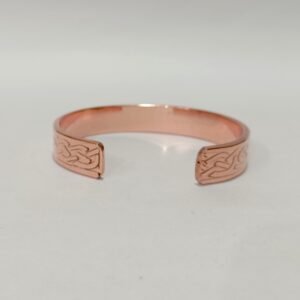 RB ARTISAN handcrafted copper magnetic cuff bracelet celtic wave braid pattern embedded magnets made in India