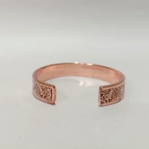 RB ARTISAN handcrafted copper magnetic cuff bracelet celtic wave braid pattern embedded magnets made in India