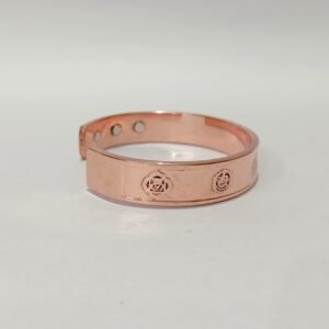 RB ARTISAN handcrafted copper magnetic cuff bracelet 7 chakra symbols engraved embedded magnets spiritual bangle made in India