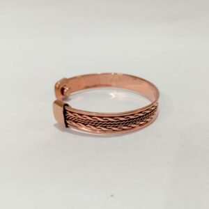 RB ARTISAN handcrafted pure copper magnetic cuff bracelet triple wire braid three strand design embedded magnets made in India