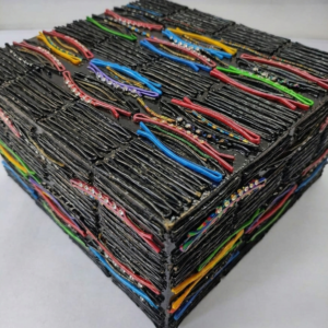 RB ARTISAN handmade bobby pin storage box black multicolour upcycled hair pin art jewellery keepsake box made in India