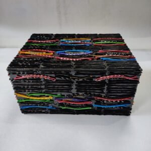 RB ARTISAN handmade bobby pin storage box black multicolour upcycled hair pin art jewellery keepsake box made in India