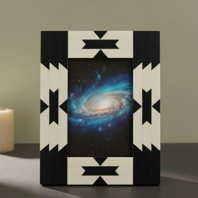 black and white geometric wooden photo frame manufacturer India